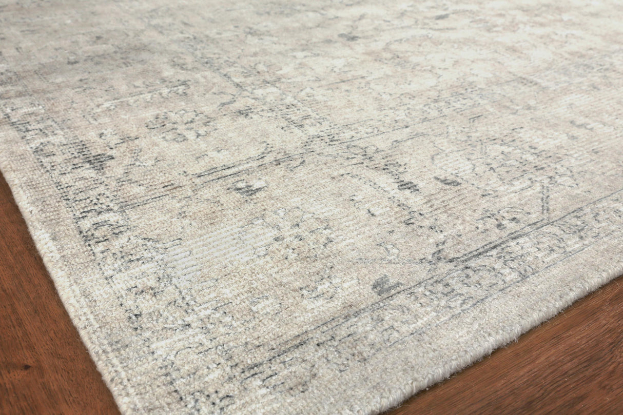 Exquisite Rugs Tuscany handloomed Wool/Bamboo Silk 4107 Light Beige 6' x 3' Area Rug