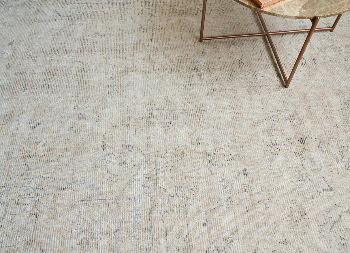 Exquisite Rugs Tuscany handloomed Wool/Bamboo Silk 4107 Light Beige 6' x 3' Area Rug