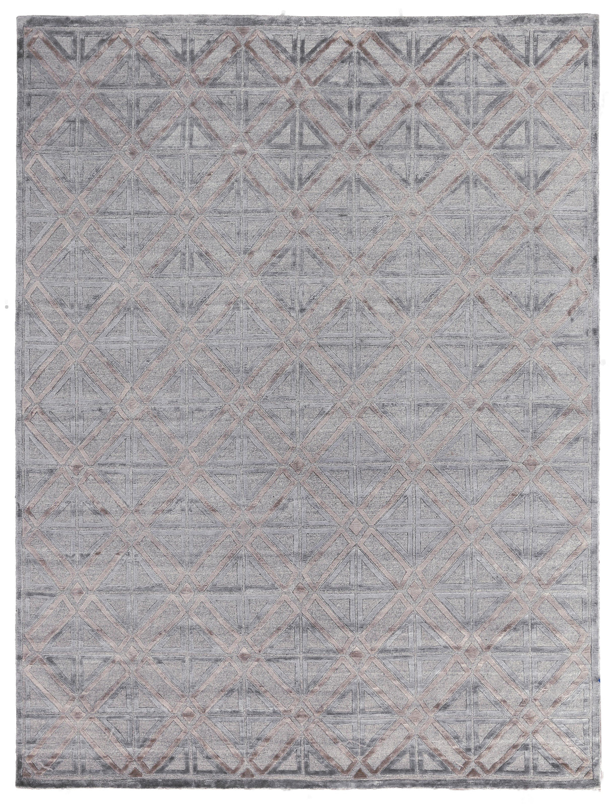 Exquisite Rugs Stonehill hand-knotted Wool/Bamboo Silk 4288 Brown/Gray 10' x 8' Area Rug