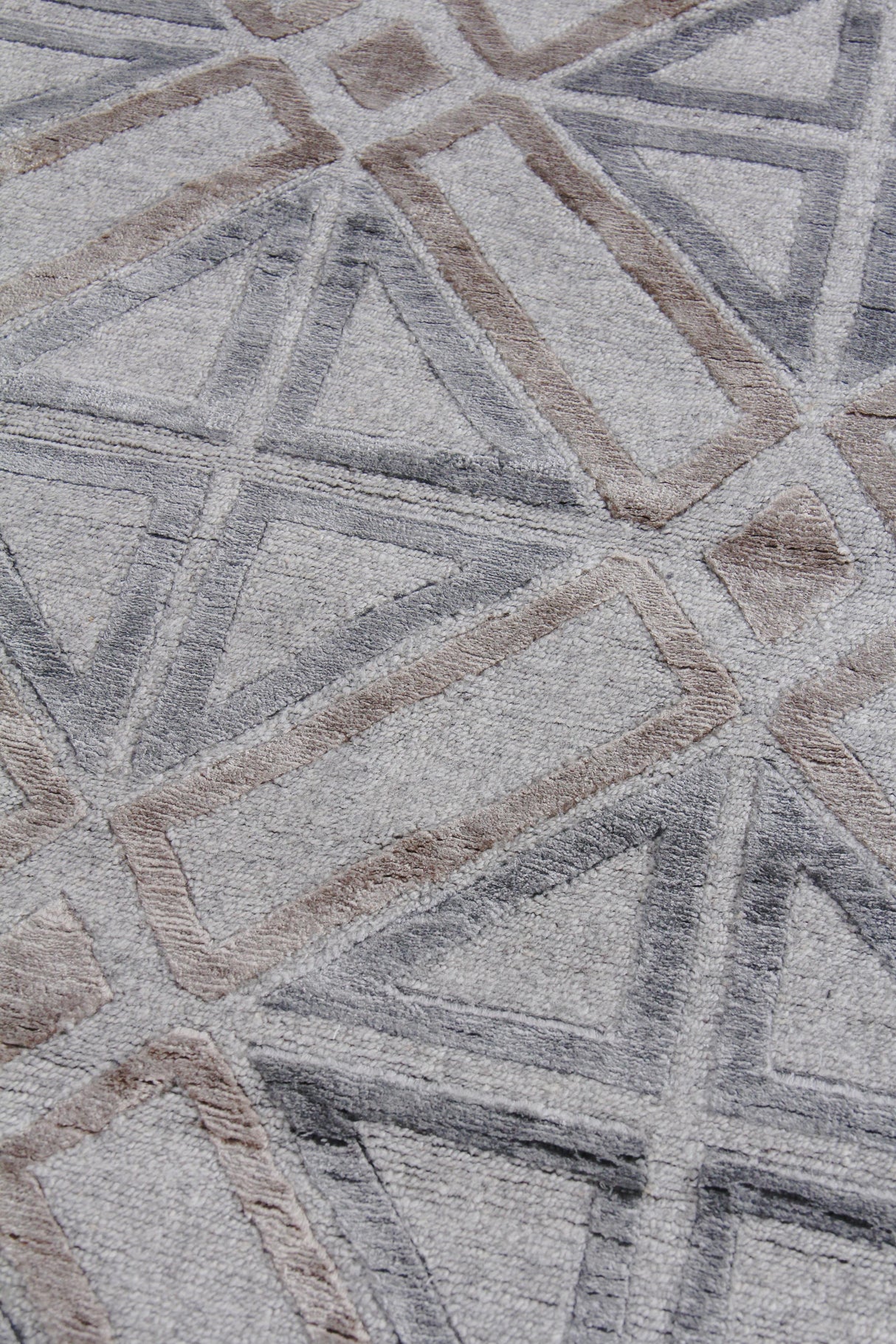 Exquisite Rugs Stonehill hand-knotted Wool/Bamboo Silk 4288 Brown/Gray 10' x 8' Area Rug