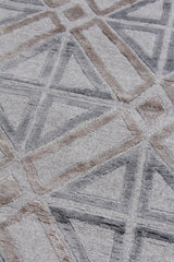 Exquisite Rugs Stonehill hand-knotted Wool/Bamboo Silk 4288 Brown/Gray 10' x 8' Area Rug