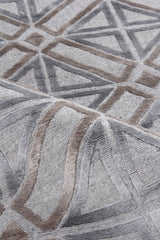 Exquisite Rugs Stonehill hand-knotted Wool/Bamboo Silk 4288 Brown/Gray 10' x 8' Area Rug