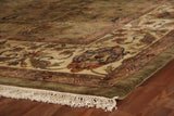 Exquisite Rugs Moghul hand-knotted New Zealand Wool 4344 Light Green/Gold 18' x 12' Area Rug
