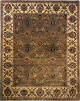 Exquisite Rugs Moghul hand-knotted New Zealand Wool 4344 Light Green/Gold 18' x 12' Area Rug