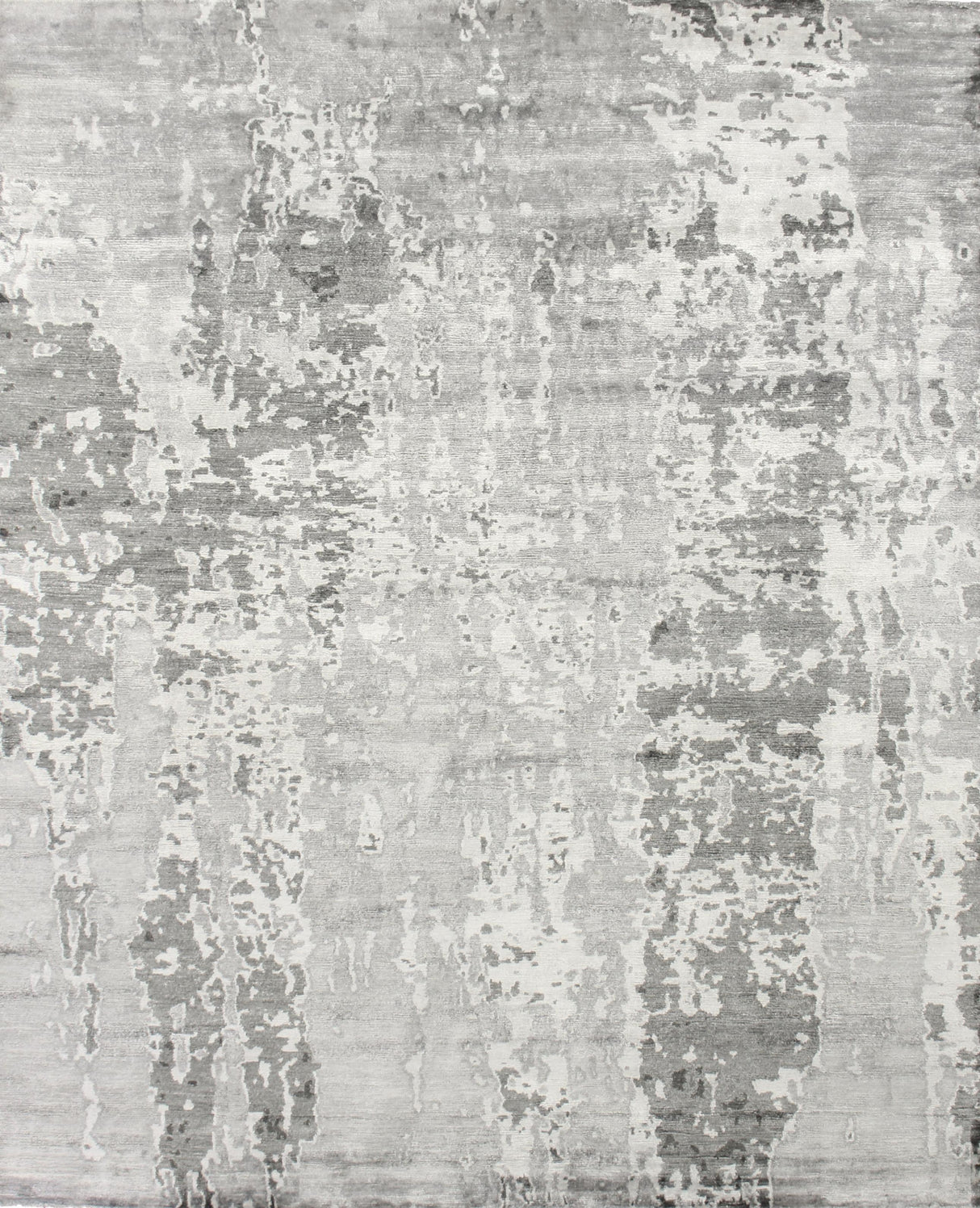 Exquisite Rugs Bamboo Silk hand-knotted Bamboo Silk 4526 Gray/Silver 14' x 3' Area Rug