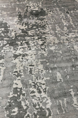 Exquisite Rugs Bamboo Silk hand-knotted Bamboo Silk 4526 Gray/Silver 14' x 3' Area Rug