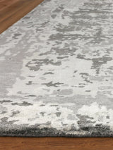 Exquisite Rugs Bamboo Silk hand-knotted Bamboo Silk 4526 Gray/Silver 14' x 3' Area Rug