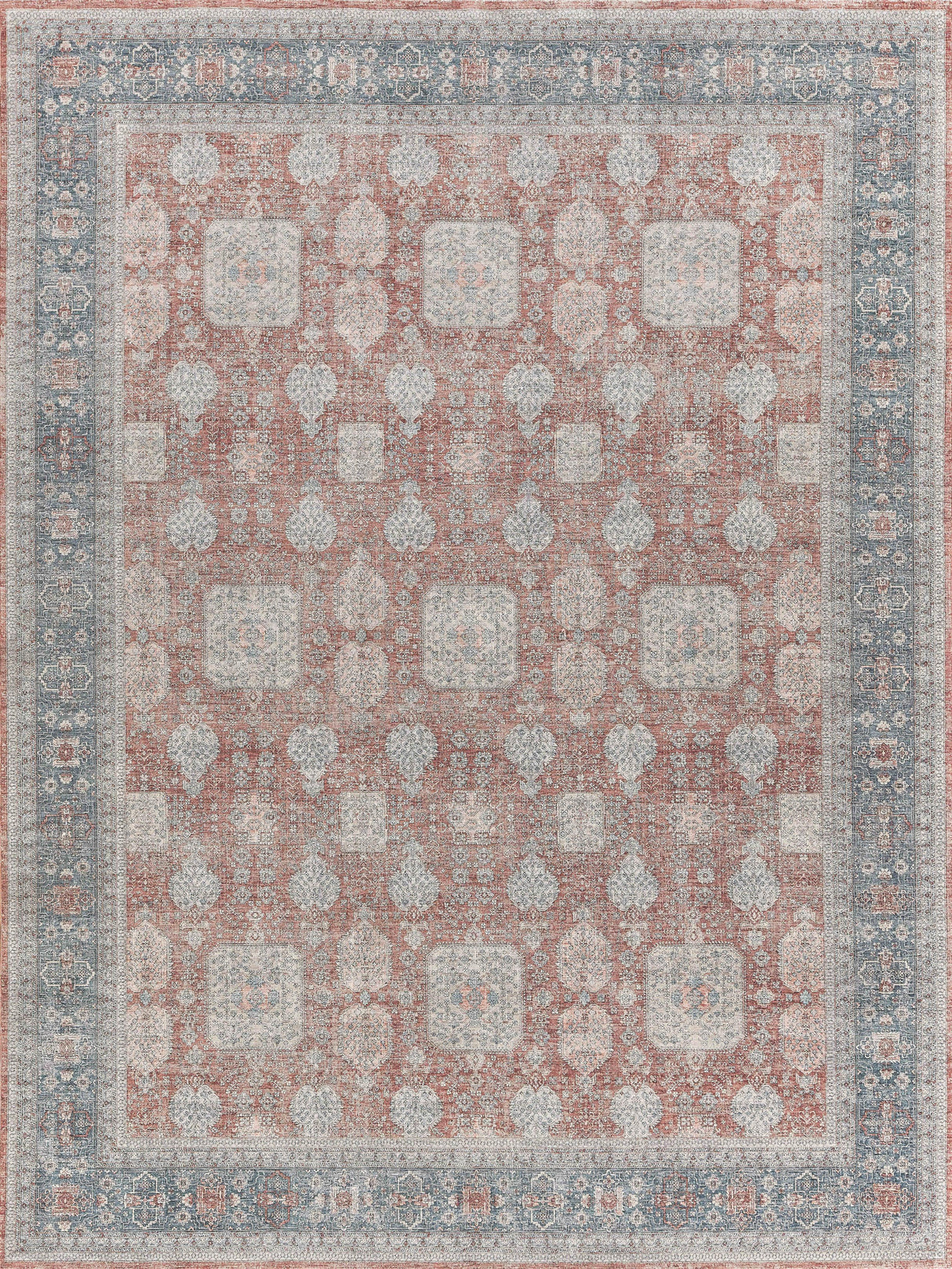 Exquisite Rugs Heritage power loom Polyester/Acrylic 4613 Red/Navy 12' x 9' Area Rug