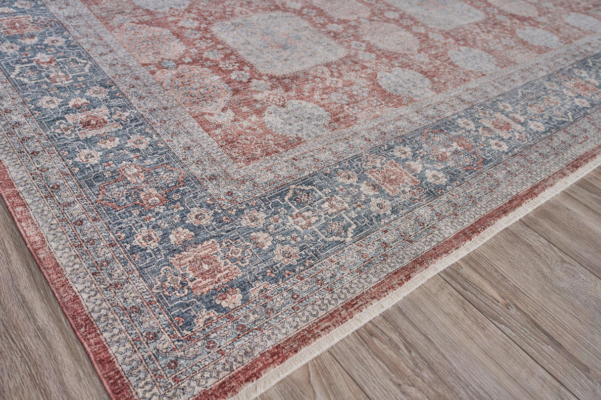 Exquisite Rugs Heritage power loom Polyester/Acrylic 4613 Red/Navy 12' x 9' Area Rug
