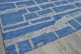 Exquisite Rugs Aldridge hand-knotted Wool/Bamboo Silk 4827 Blue/Gray 10' x 8' Area Rug