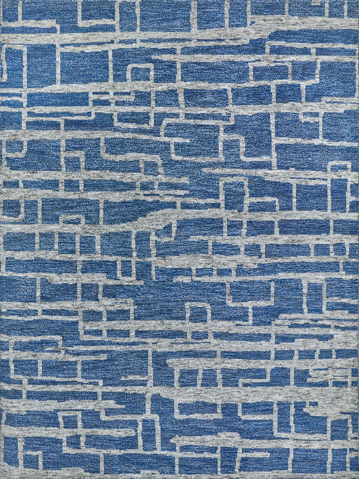 Exquisite Rugs Aldridge hand-knotted Wool/Bamboo Silk 4827 Blue/Gray 10' x 8' Area Rug