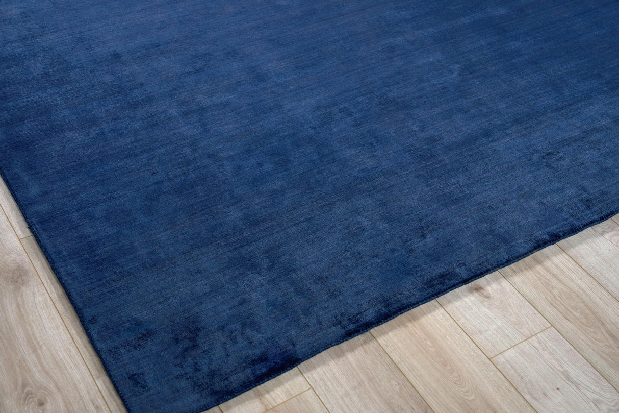 Exquisite Rugs The Blues handloomed Bamboo Silk 4975 Navy 12' x 9' Area Rug