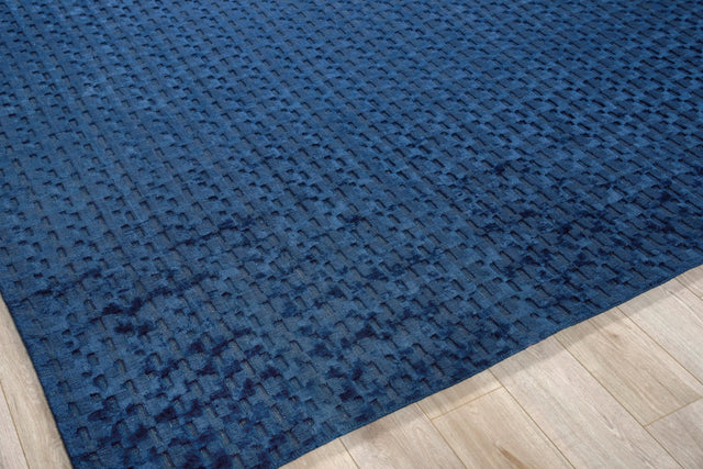 Exquisite Rugs The Blues handloomed Bamboo Silk 4976 Navy 14' x 10' Area Rug