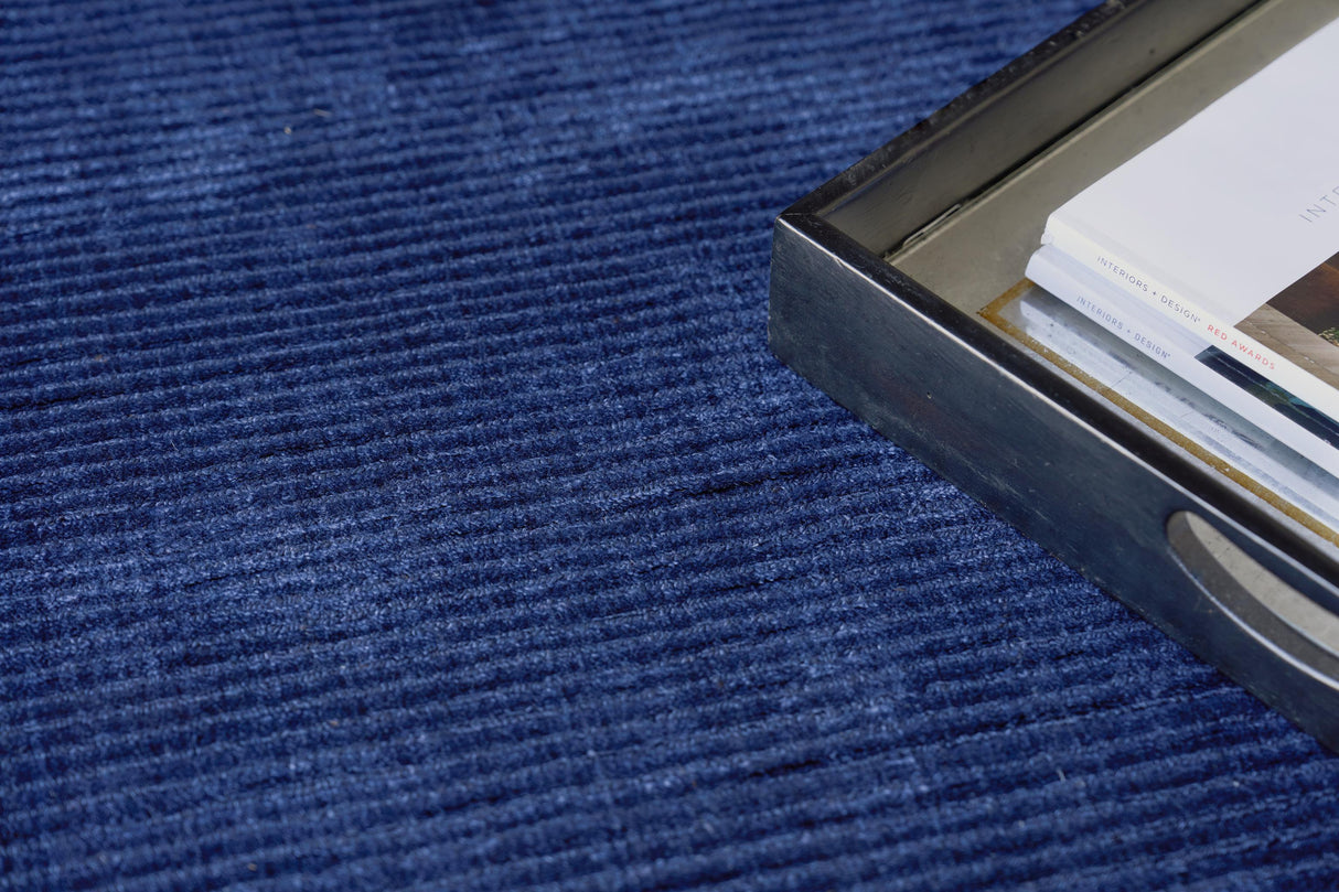 Exquisite Rugs The Blues handloomed Bamboo Silk 4977 Navy 10' x 8' Area Rug