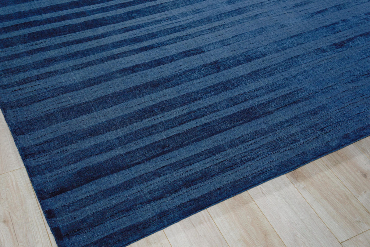 Exquisite Rugs The Blues handloomed Bamboo Silk 4978 Navy 12' x 9' Area Rug