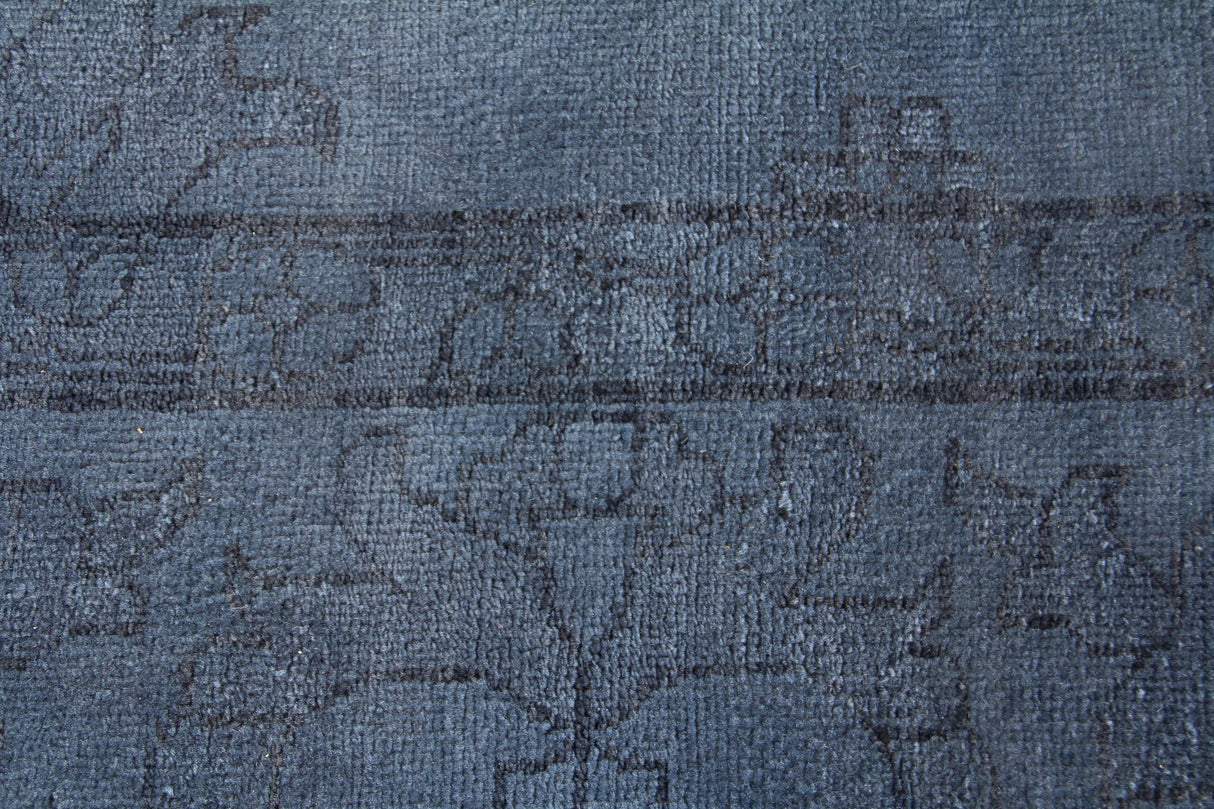 Exquisite Rugs Overdye hand-knotted New Zealand Wool 5028 Navy 14' x 10' Area Rug