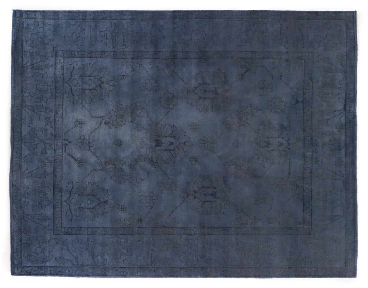 Exquisite Rugs Overdye hand-knotted New Zealand Wool 5028 Navy 14' x 10' Area Rug