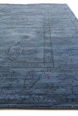 Exquisite Rugs Overdye hand-knotted New Zealand Wool 5028 Navy 14' x 10' Area Rug