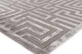 Exquisite Rugs Metro Velvet hand-knotted Wool/Viscose 5041 Silver 12' x 9' Area Rug
