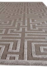 Exquisite Rugs Metro Velvet hand-knotted Wool/Viscose 5041 Silver 12' x 9' Area Rug