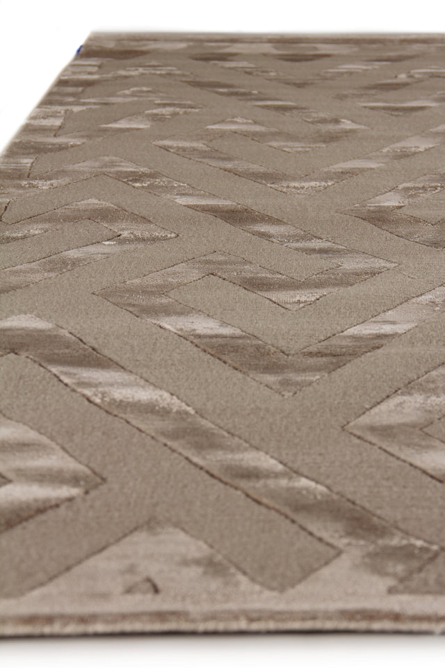 Exquisite Rugs Metro Velvet hand-knotted Wool/Viscose 5064 Light Beige 10' x 8' Area Rug