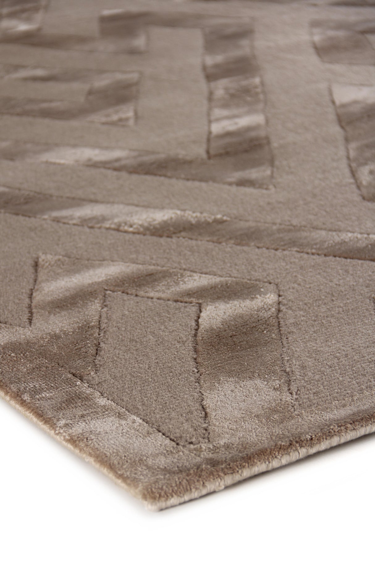 Exquisite Rugs Metro Velvet hand-knotted Wool/Viscose 5064 Light Beige 10' x 8' Area Rug