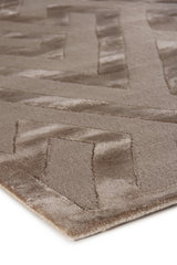 Exquisite Rugs Metro Velvet hand-knotted Wool/Viscose 5064 Light Beige 10' x 8' Area Rug