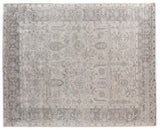 Exquisite Rugs Antique'd Silk hand-knotted Bamboo Silk 5067 Ivory/Silver 14' x 10' Area Rug