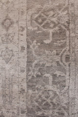 Exquisite Rugs Antique'd Silk hand-knotted Bamboo Silk 5067 Ivory/Silver 14' x 10' Area Rug