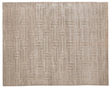Exquisite Rugs Smooch Geo handloomed Bamboo Silk 5075 Beige 10' x 8' Area Rug