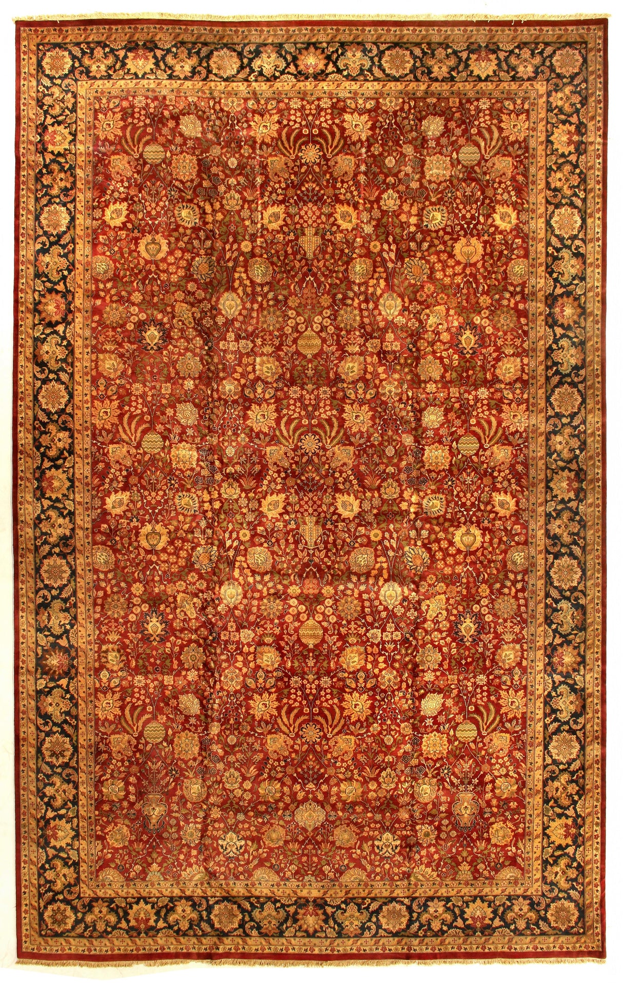 Exquisite Rugs Agra hand-knotted New Zealand Wool 5102 Red/Gold 20' x 13' Area Rug