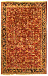 Exquisite Rugs Agra hand-knotted New Zealand Wool 5102 Red/Gold 20' x 13' Area Rug