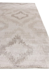 Exquisite Rugs Bamboo Silk hand-knotted Bamboo Silk 5162 Light Silver/Gray 10' x 8' Area Rug