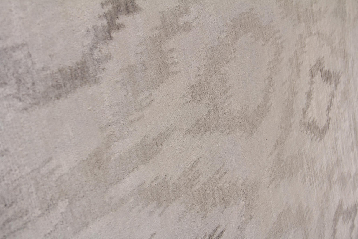 Exquisite Rugs Bamboo Silk hand-knotted Bamboo Silk 5162 Light Silver/Gray 10' x 8' Area Rug