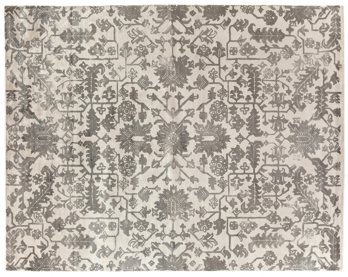 Exquisite Rugs Carrera handloomed Viscose 5169 Ash 10' x 8' Area Rug