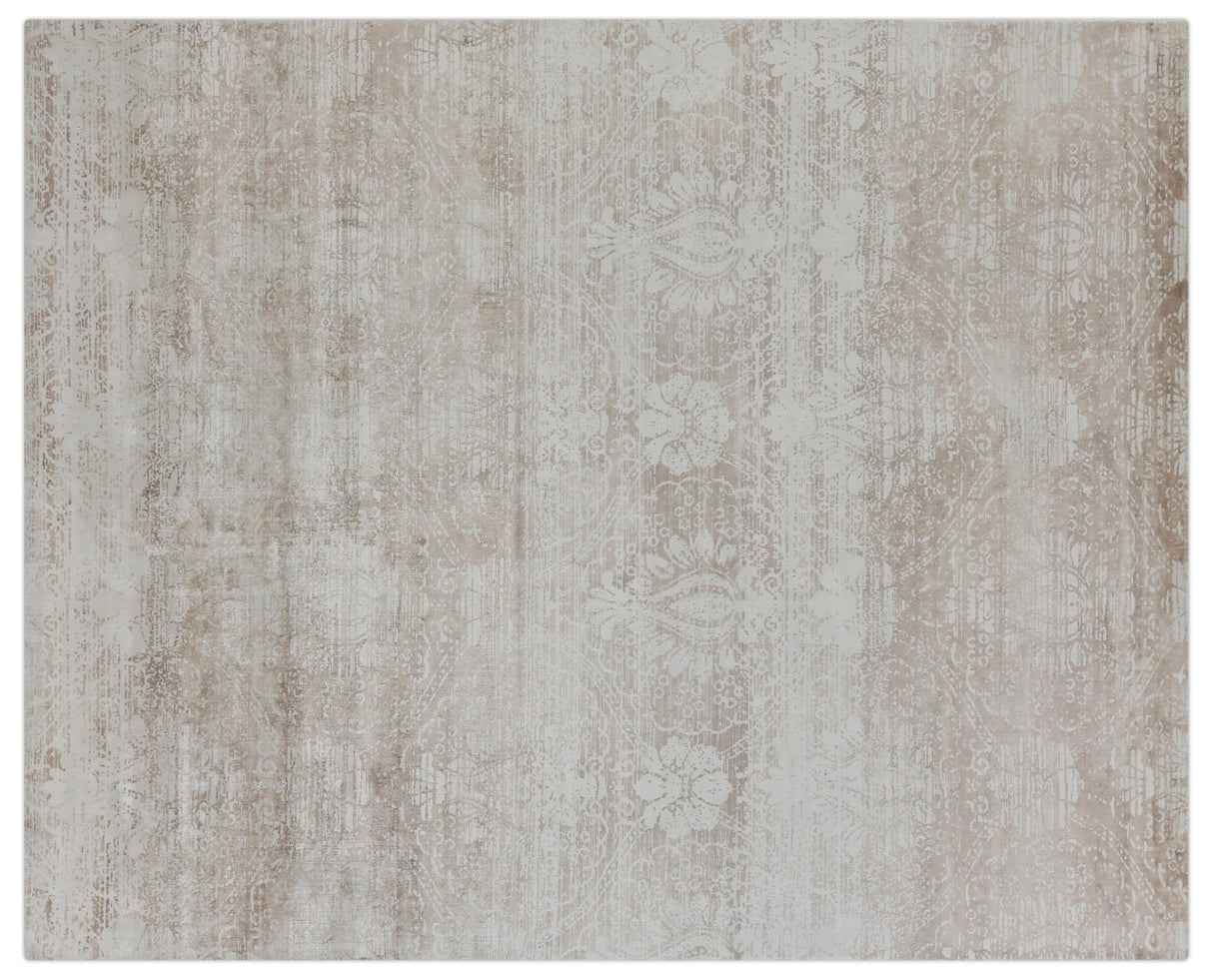 Exquisite Rugs Koda handloomed Bamboo Silk 5184 Beige 14' x 10' Area Rug