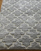 Exquisite Rugs Lux Look hand-knotted Bamboo Silk 5189 Silver 9' x 6' Area Rug