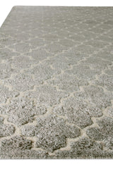 Exquisite Rugs Lux Look hand-knotted Bamboo Silk 5189 Silver 10' x 8' Area Rug
