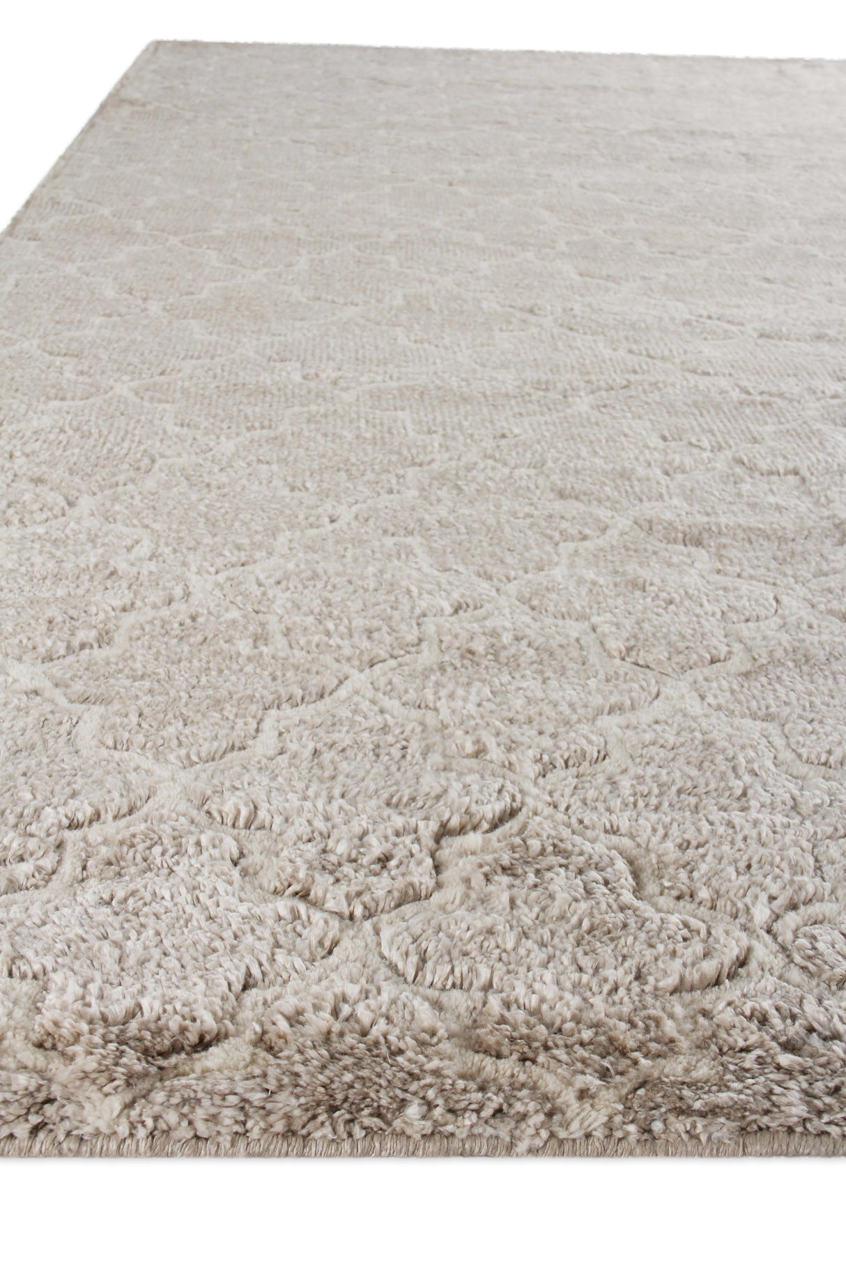 Exquisite Rugs Lux Look hand-knotted Bamboo Silk 5190 Beige 10' x 8' Area Rug
