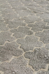 Exquisite Rugs Lux Look hand-knotted Bamboo Silk 5189 Silver 12' x 9' Area Rug