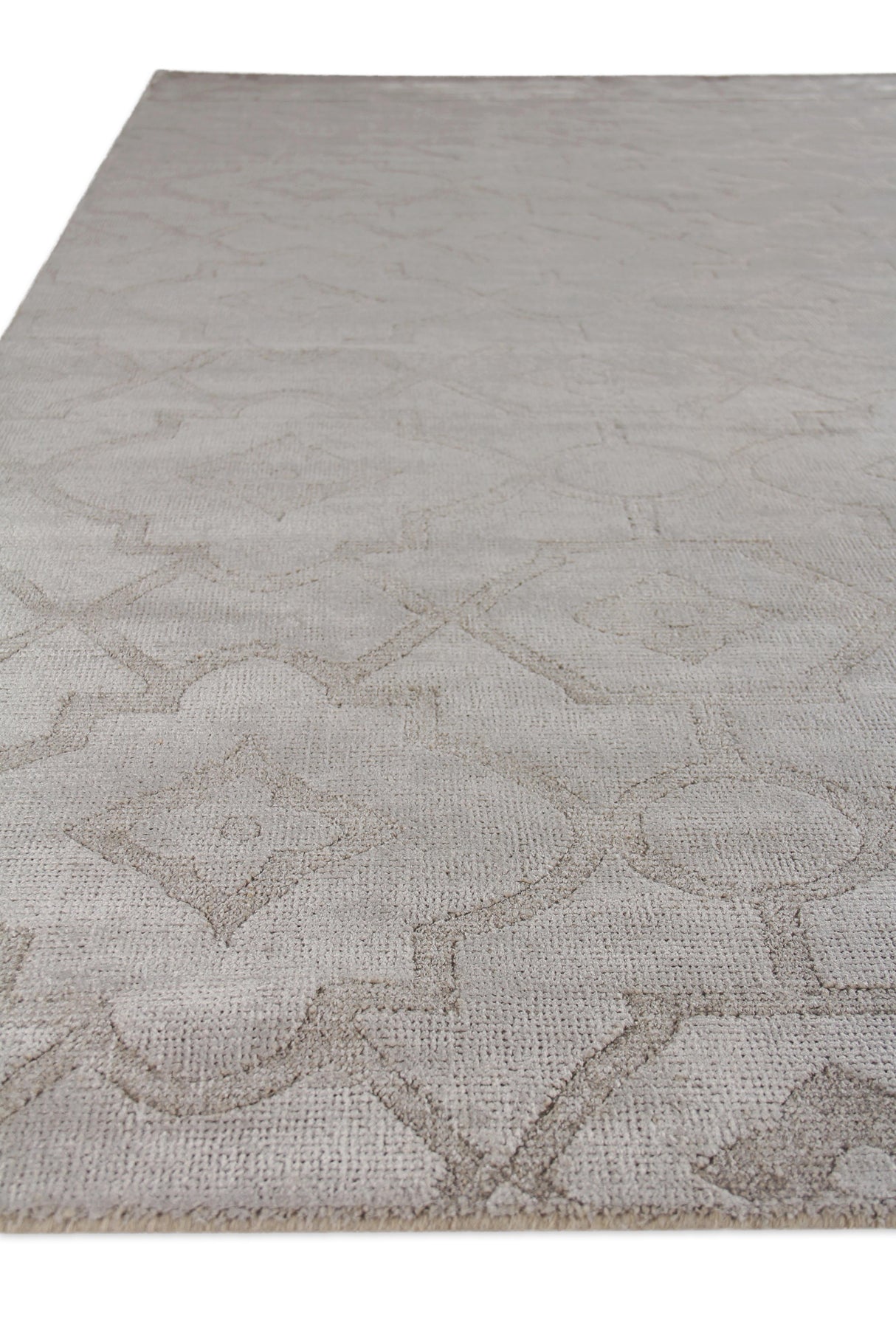 Exquisite Rugs Samara handloomed Bamboo Silk 5203 Silver 15' x 12' Area Rug