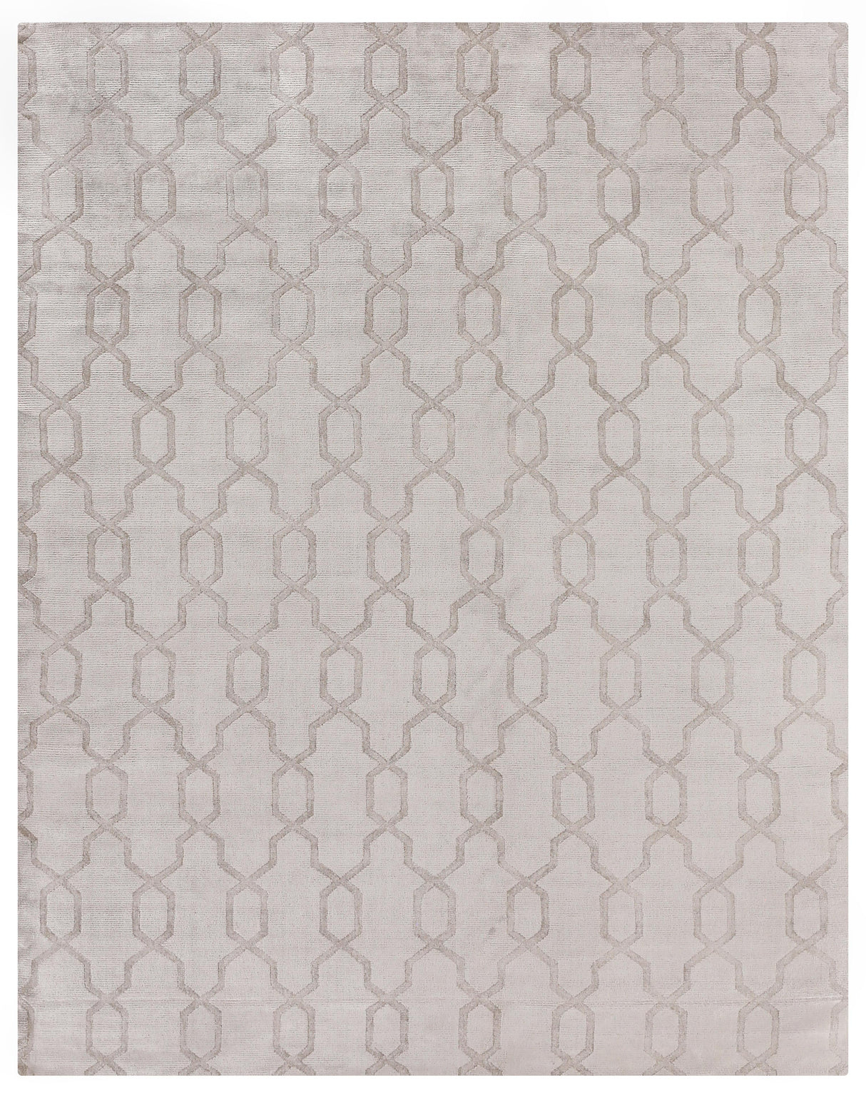 Exquisite Rugs Samara handloomed Bamboo Silk 5222 Light Silver 14' x 10' Area Rug