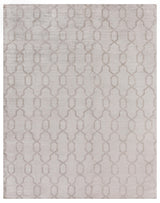 Exquisite Rugs Samara handloomed Bamboo Silk 5222 Light Silver 14' x 10' Area Rug