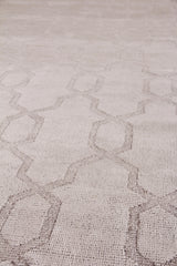 Exquisite Rugs Samara handloomed Bamboo Silk 5222 Light Silver 10' x 8' Area Rug