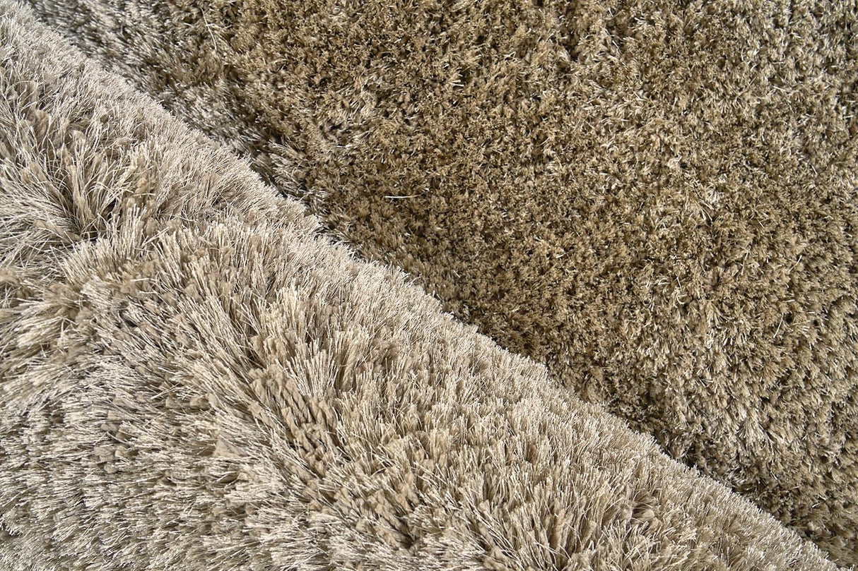 Exquisite Rugs Sumo Shag handloomed Polyester/Microfiber 5342 Taupe 3' x 2' Area Rug