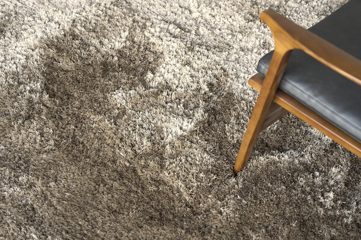 Exquisite Rugs Sumo Shag handloomed Polyester/Microfiber 5342 Taupe 3' x 2' Area Rug