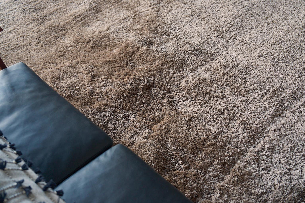 Exquisite Rugs Sumo Shag handloomed Polyester/Microfiber 5342 Taupe 3' x 2' Area Rug