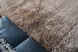 Exquisite Rugs Sumo Shag handloomed Polyester/Microfiber 5342 Taupe 3' x 2' Area Rug