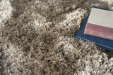 Exquisite Rugs Sumo Shag handloomed Polyester/Microfiber 5342 Taupe 3' x 2' Area Rug
