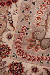 Exquisite Rugs Super Fine Tabriz hand-knotted New Zealand Wool 5412 Black/Ivory 12' x 9' Area Rug